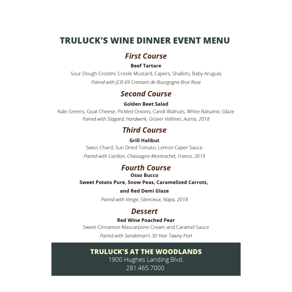 Truluck's Wine Dinner 2022 - Community Assistance Center