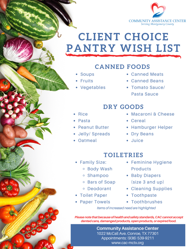 Client Choice Food Pantry Community Assistance Center